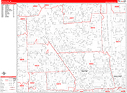 Royal Oak  Wall Map Red Line Style